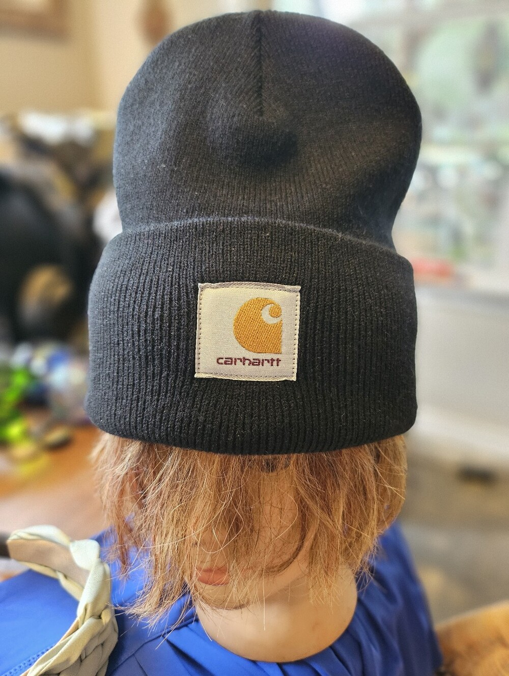 New Unworn No Tag Carhartt Black Knit Beanie Hat One Size